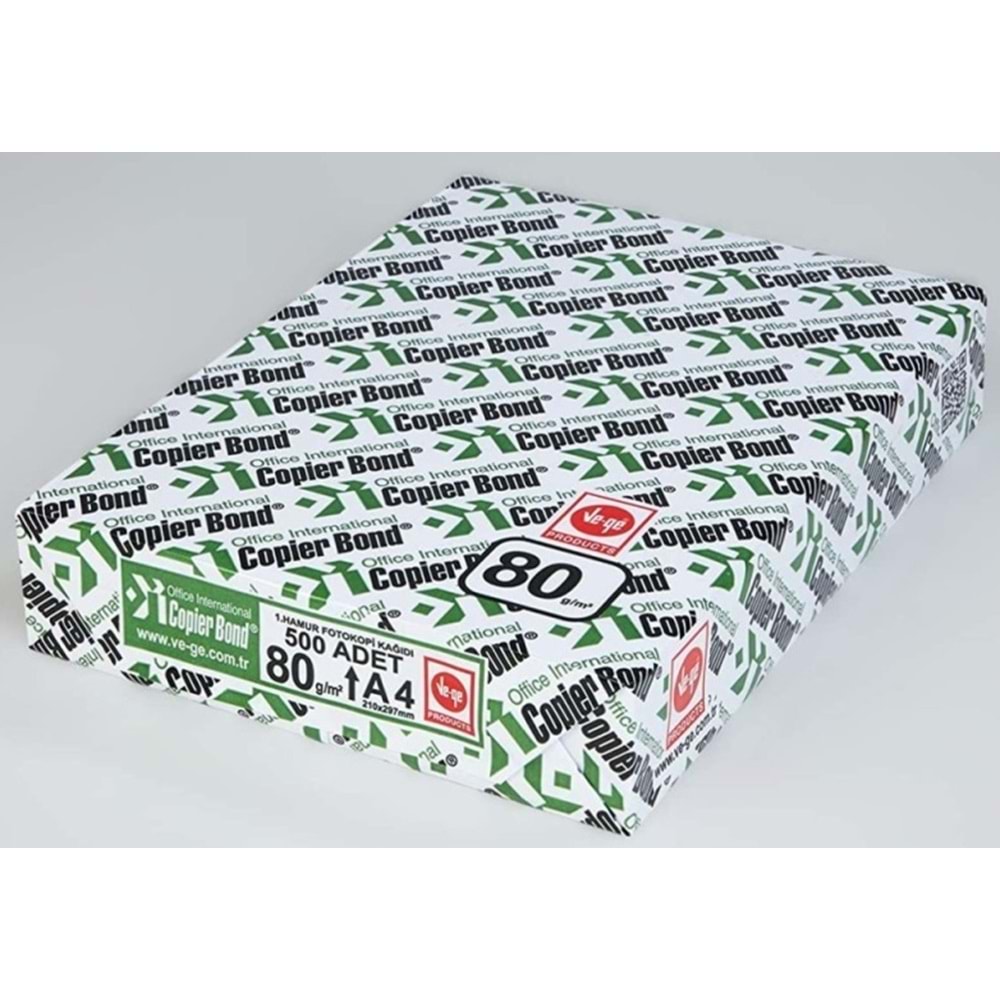 FOTOKOPİ KAĞIDI-VEGE COPİER BOND A4 80GR.PKT*500