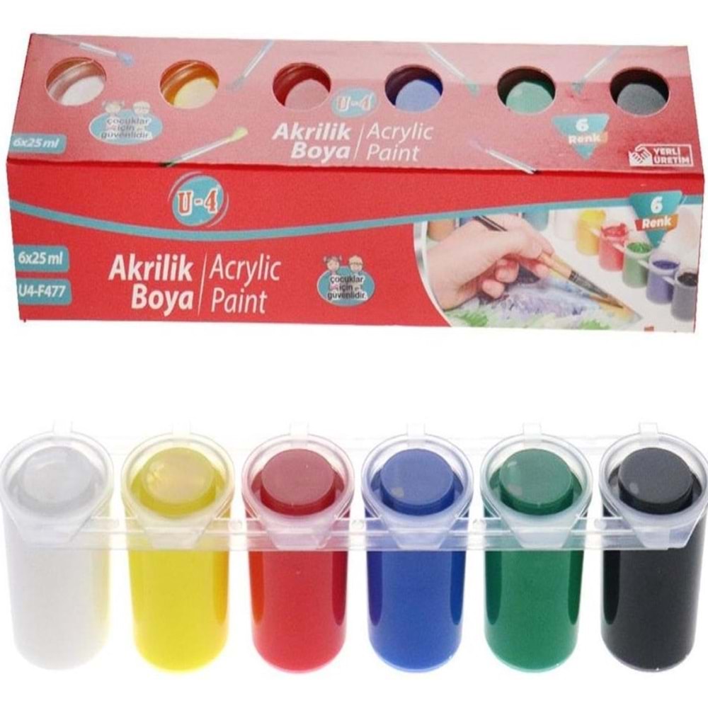 AKRİLİK BOYA-U-4 25ML PKT*6