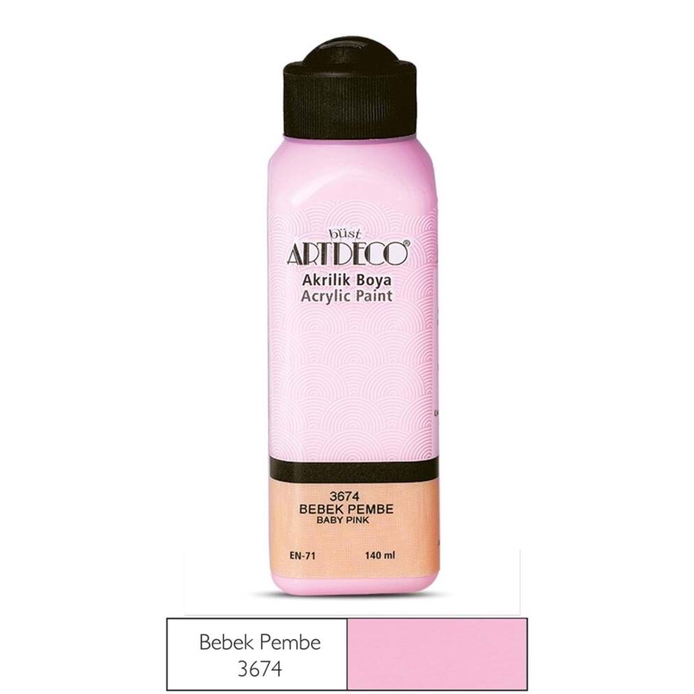 AKRİLİK BOYA-140ML.ARTDECO*3674-BEBEK PEMBE