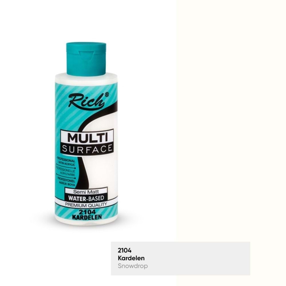 AKRİLİK BOYA-MULTİ SURFACE 120CC.RİCH*2104-KARDELEN