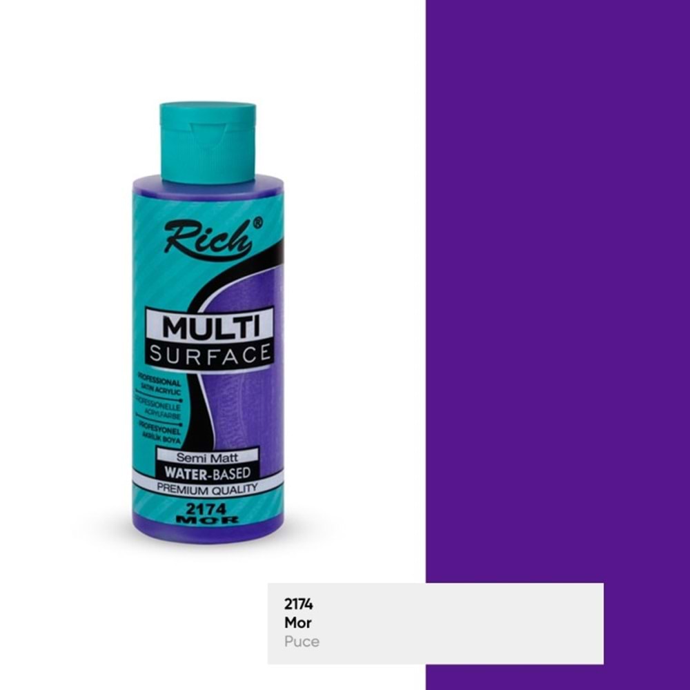 AKRİLİK BOYA-MULTİ SURFACE 120CC.RİCH*2174-MOR