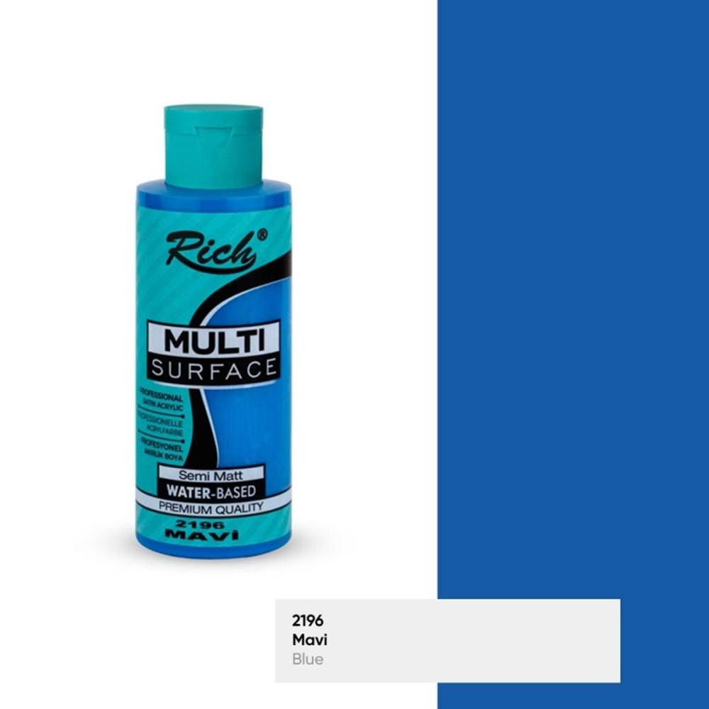 AKRİLİK BOYA-MULTİ SURFACE 120CC.RİCH*2196-MAVİ