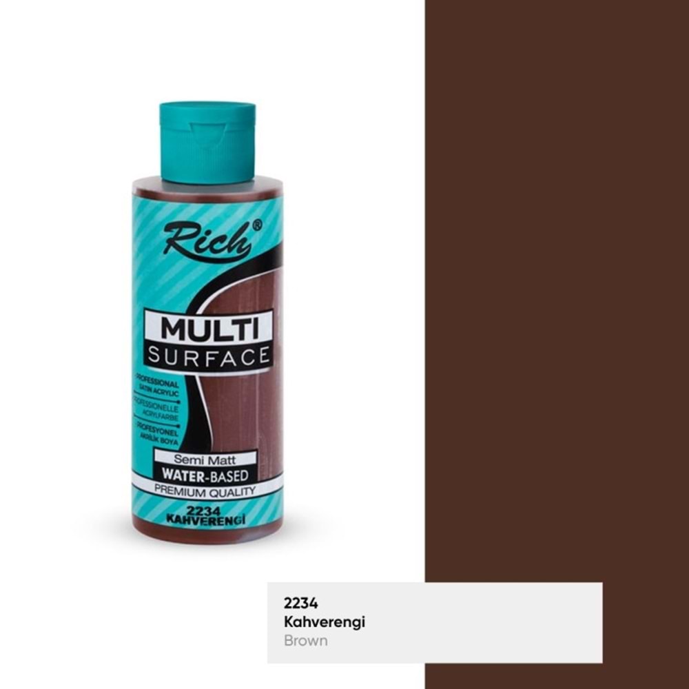 AKRİLİK BOYA-MULTİ SURFACE 120CC.RİCH*2234-K.RENGİ