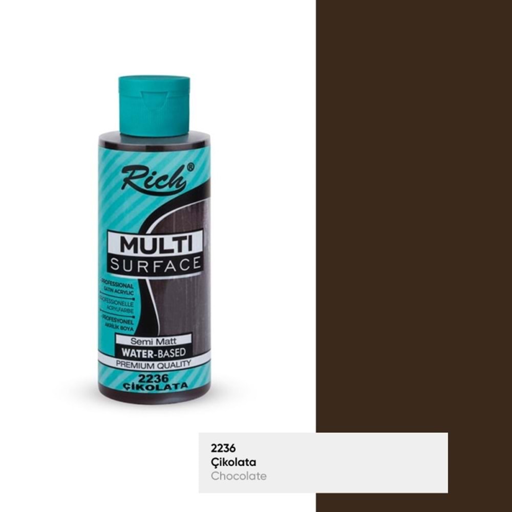 AKRİLİK BOYA-MULTİ SURFACE 120CC.RİCH*2236-ÇİKOLATA