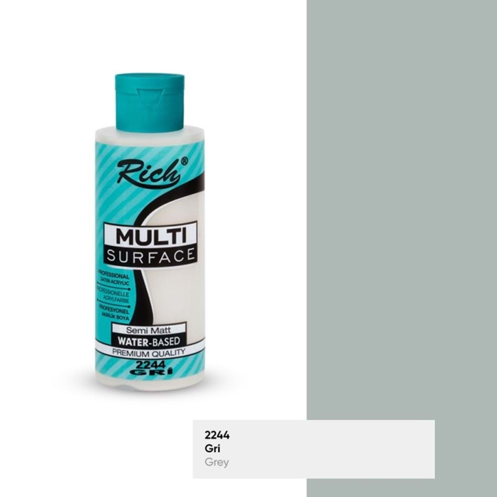 AKRİLİK BOYA-MULTİ SURFACE 120CC.RİCH*2244-GRİ