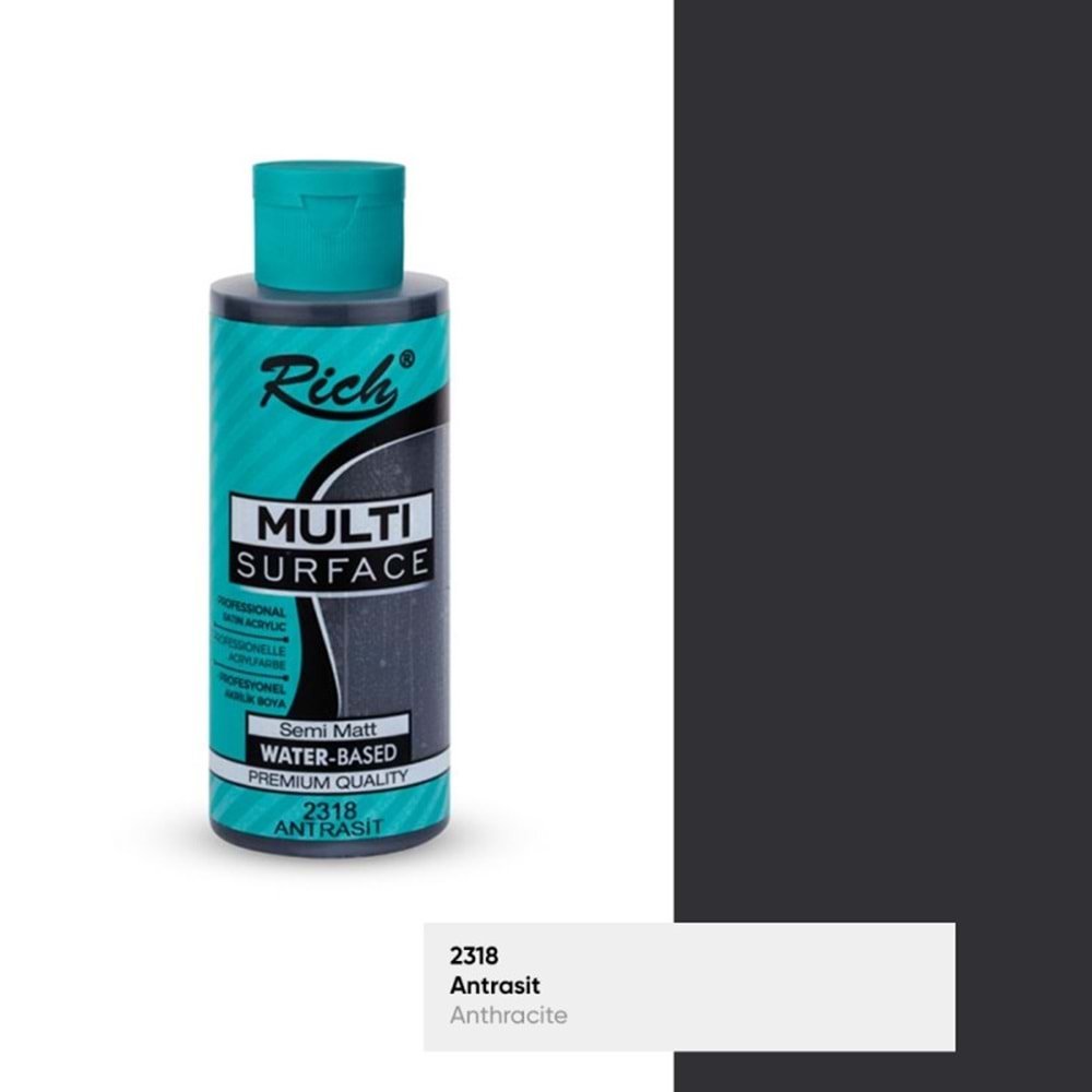 AKRİLİK BOYA-MULTİ SURFACE 120CC.RİCH*2318-ANTRASİT