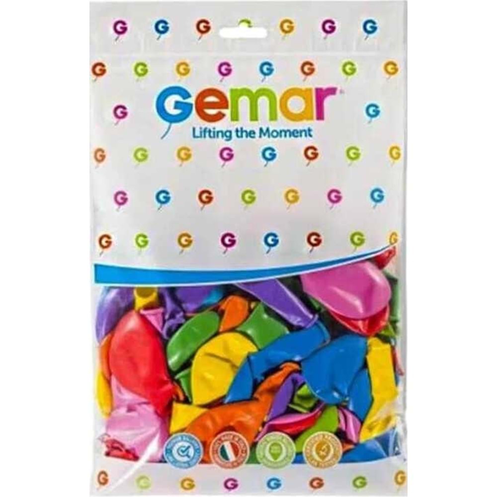 BALON-KARIŞIK RENK GEMAR PKT*100