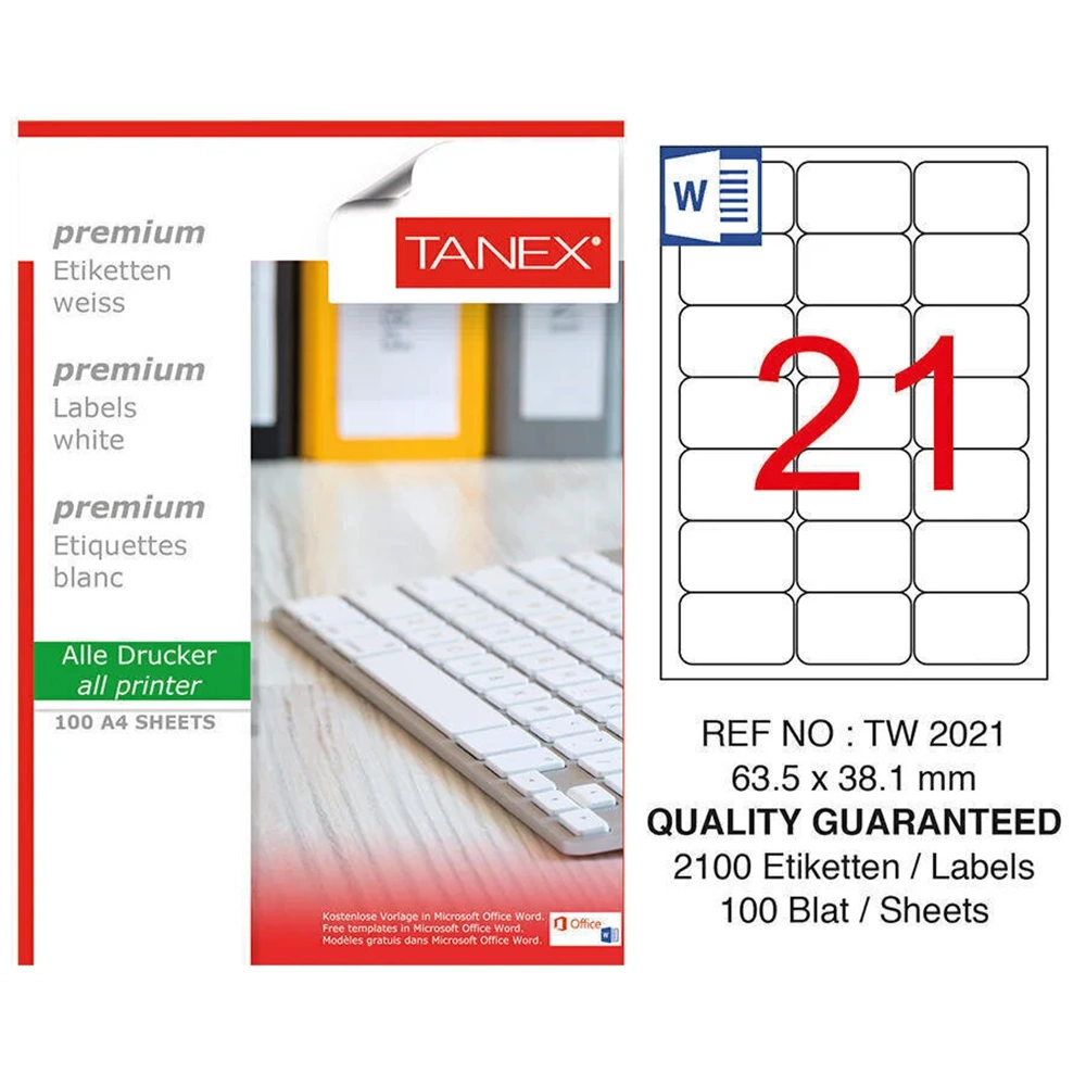 ETİKET-A4 LASER 1/21 PKT*100
