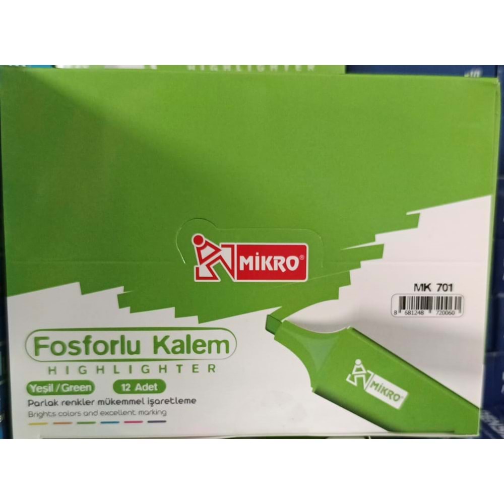 FOSFORLU KALEM-MİKRO PKT*12-YEŞİL