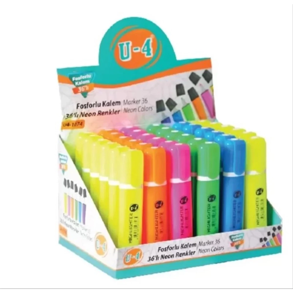 FOSFORLU KALEM-U4 PREMİUM NEON PKT*36