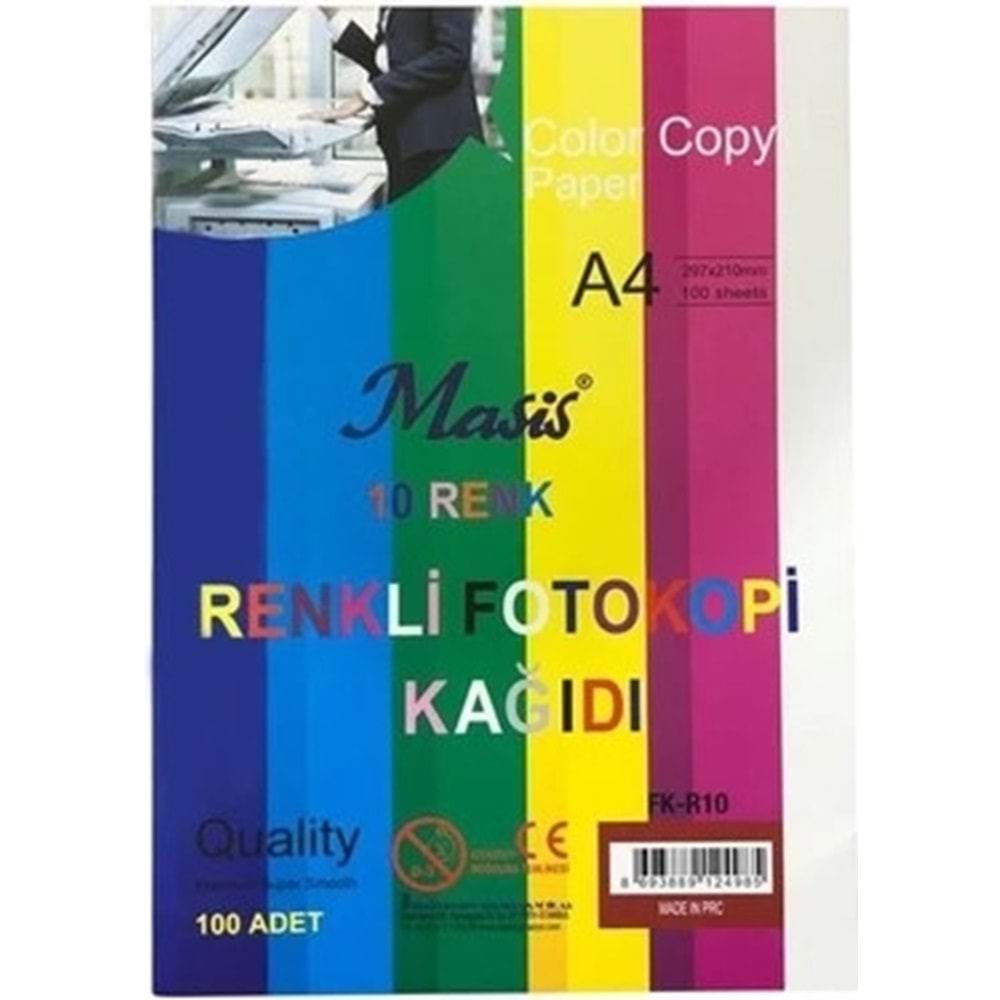 FOTOKOPİ KAĞIDI A4-MASİS PKT*100 RENKLİ