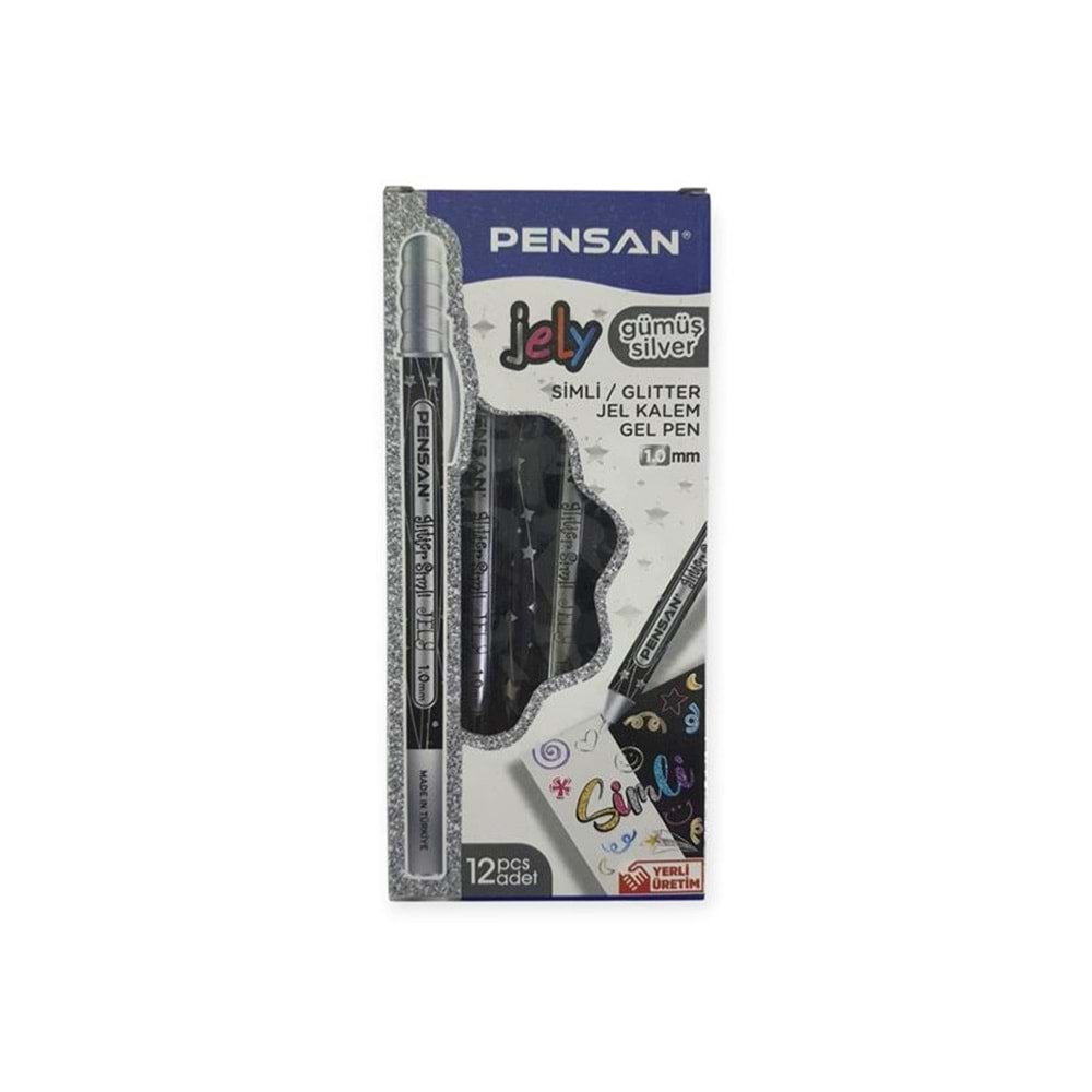 JEL KALEM-PENSAN SİMLİ PKT*12-GÜMÜŞ