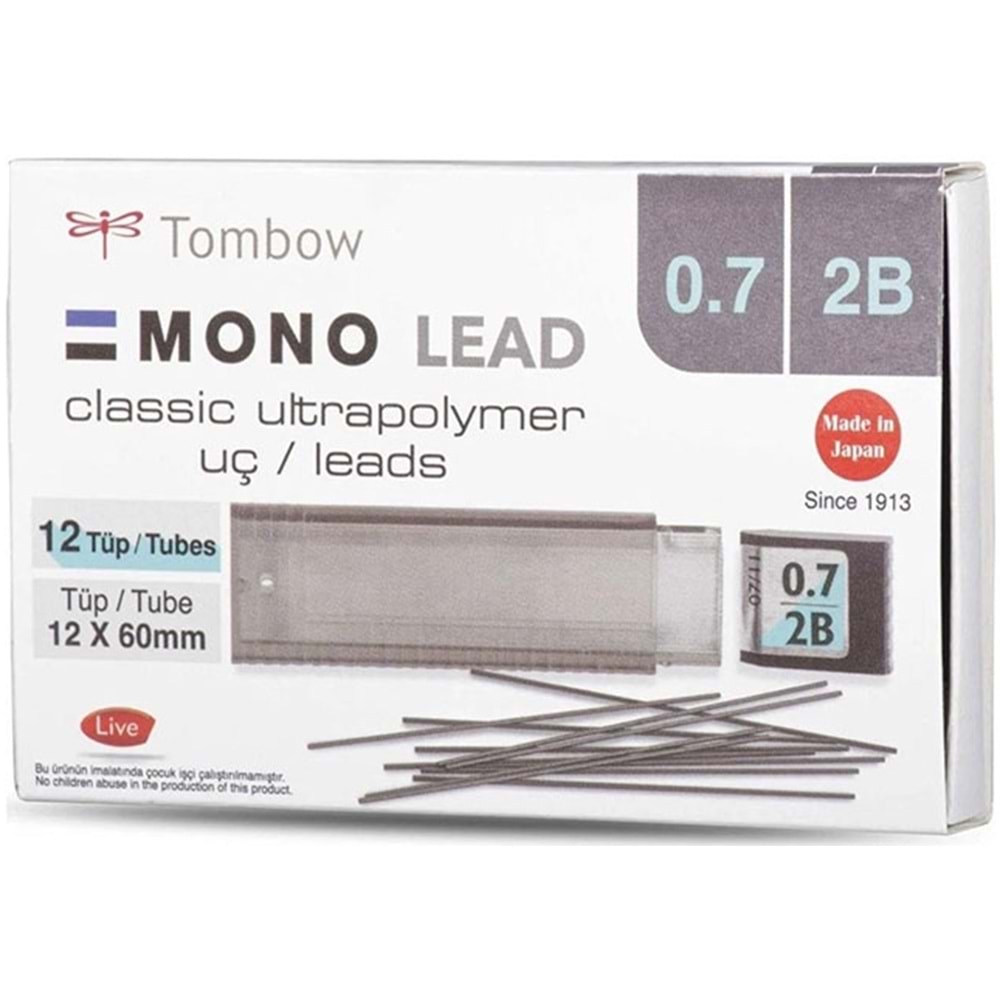 KALEM UCU-TOMBOW 60MM.MONO LEAD 0.7MM PKT*12