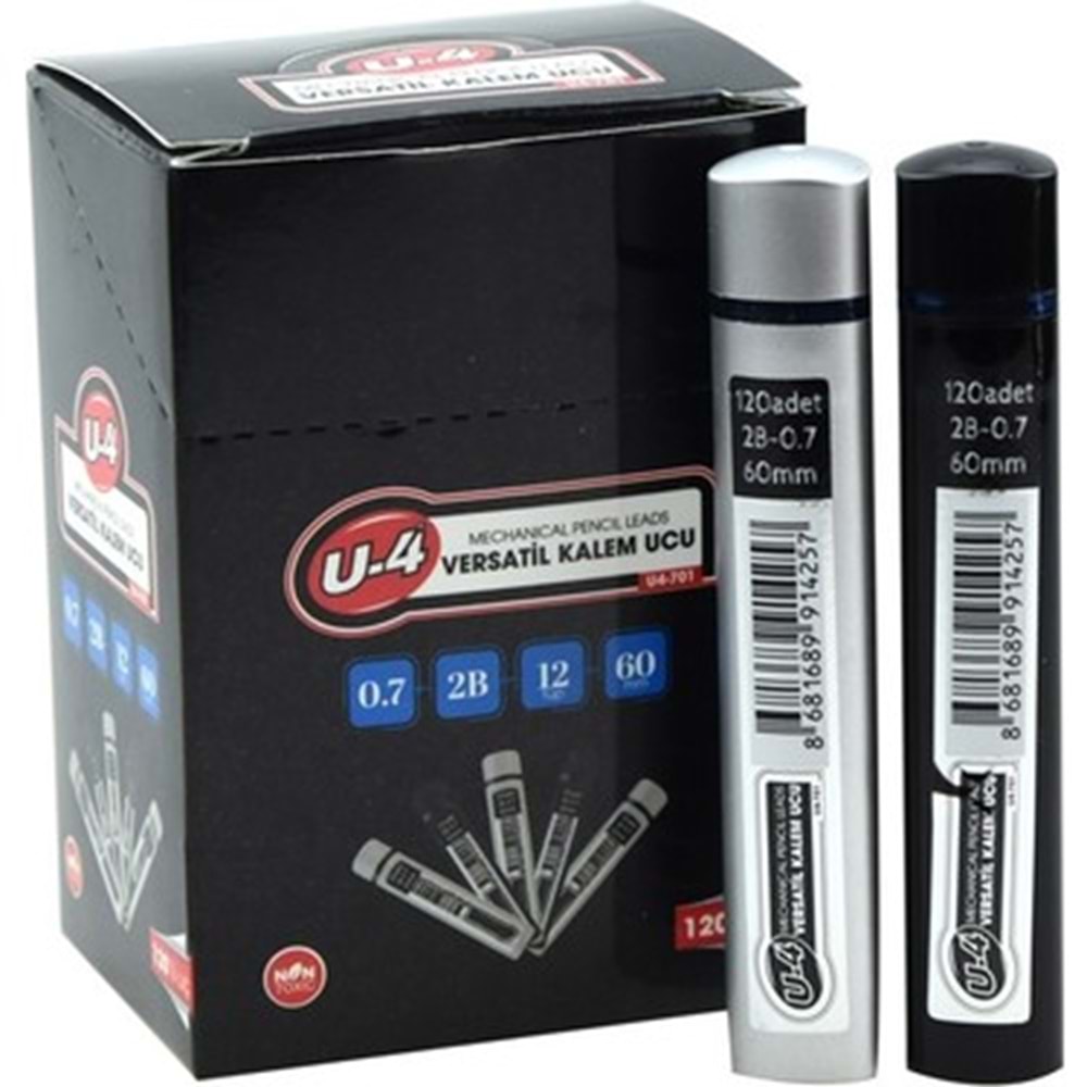 KALEM UCU-U4 0,7 60MM PKT*12 SİYAH-BEYAZ TÜP