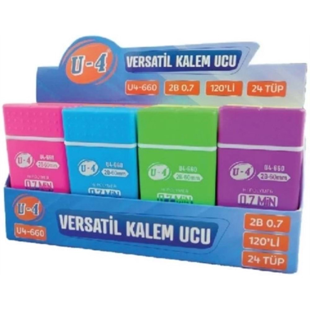 KALEM UCU-U4 2B 60MM 0.7 PKT*24