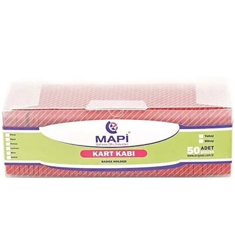 KART KABI-MAPİ YATAY PKT*50-KIRMIZI