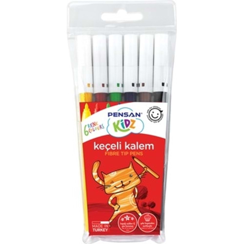 KEÇELİ KALEM-PENSAN KİDZ PKT*6