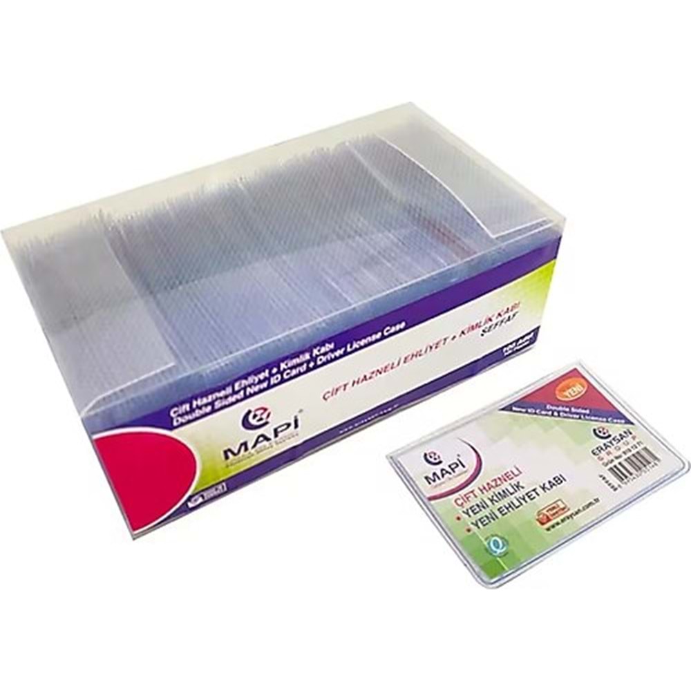 KİMLİK KABI-PVC MAPİ PKT*100-ŞEFFAF