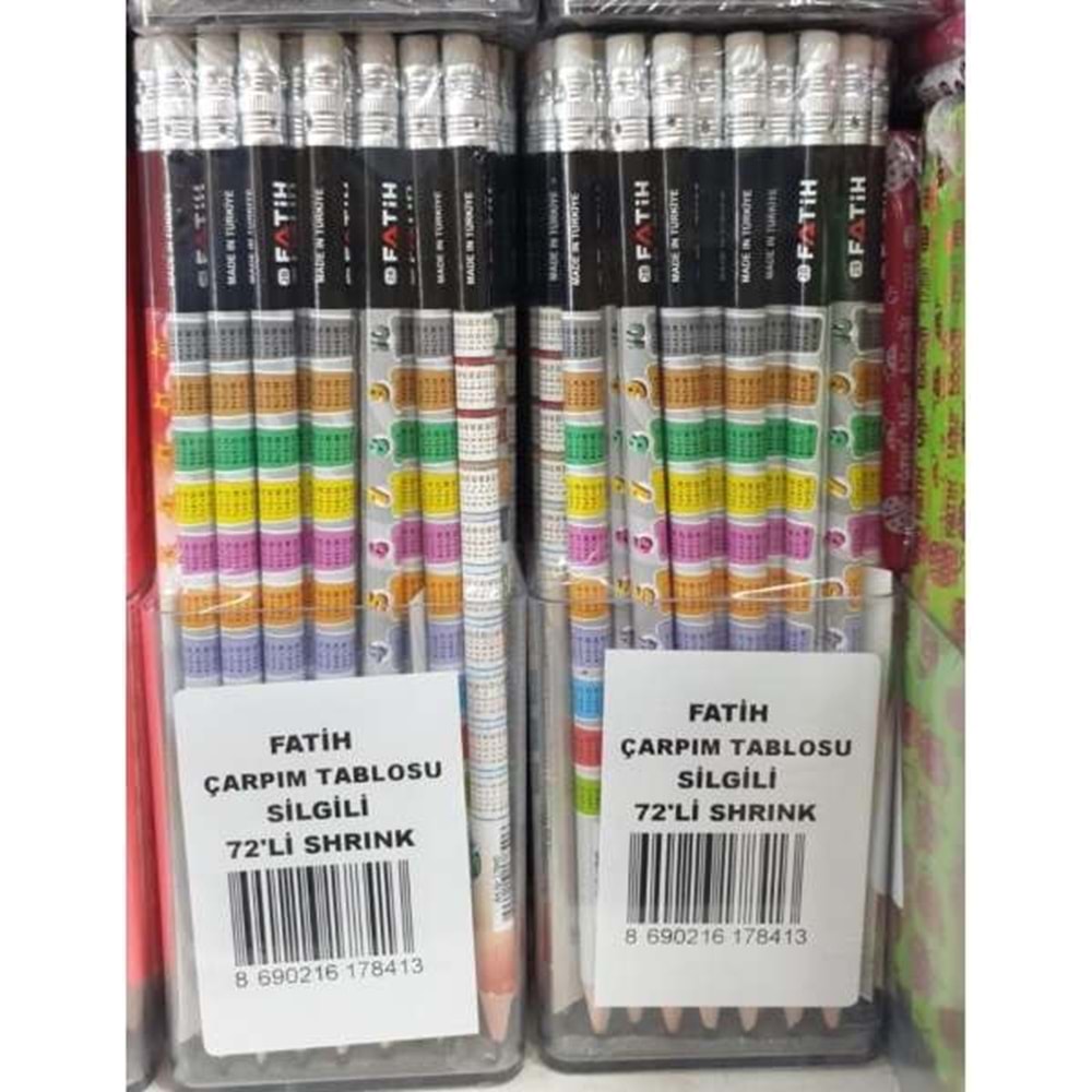 KURŞUN KALEM-FATİH ÇARPIM TABLOSU PKT*72