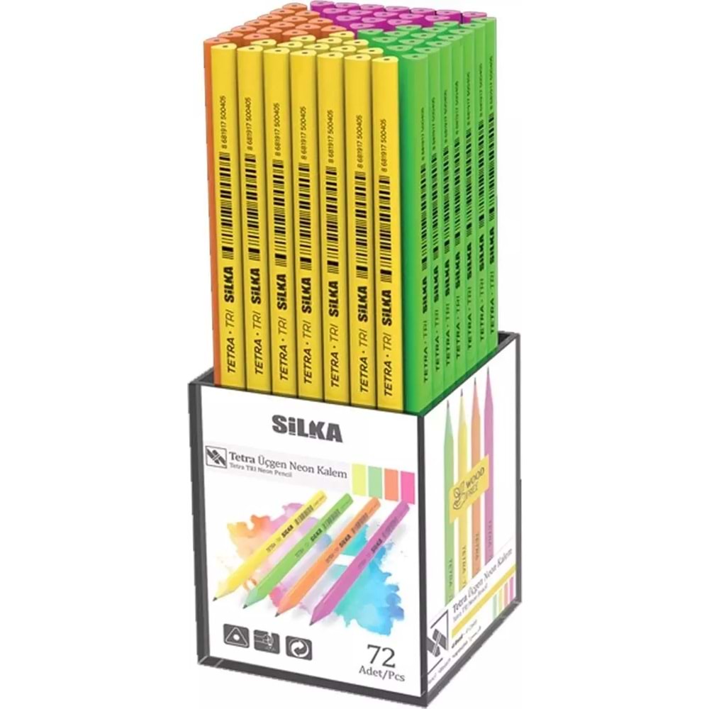 KURŞUN KALEM-SİLKA ÜÇGEN TETRA NEON PKT*72
