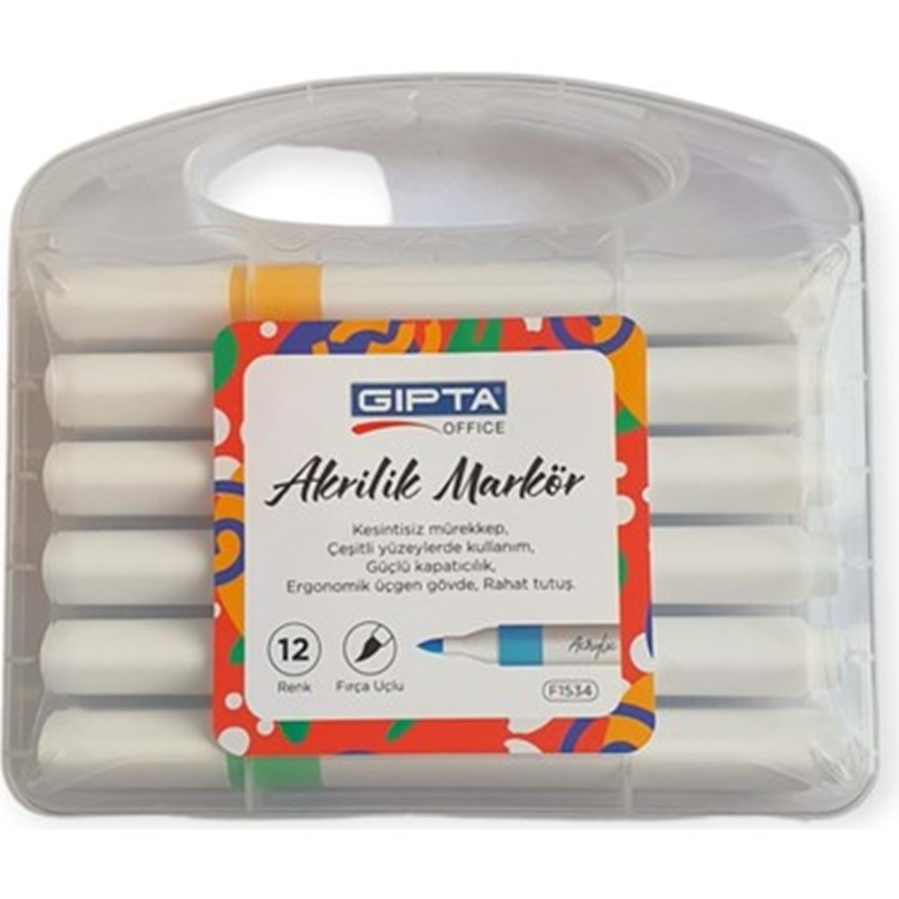 MARKER KALEM-GIPTA AKRİLİK PP.KUTU PKT*12