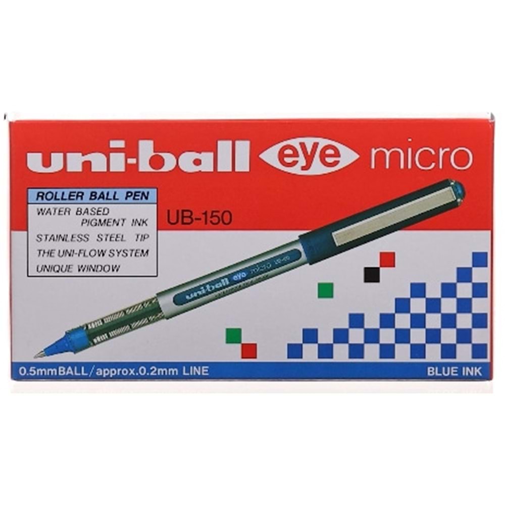 ROLLER-UNİ-BALL EYE MİCRO 0,5MM.PKT*12 -MAVİ