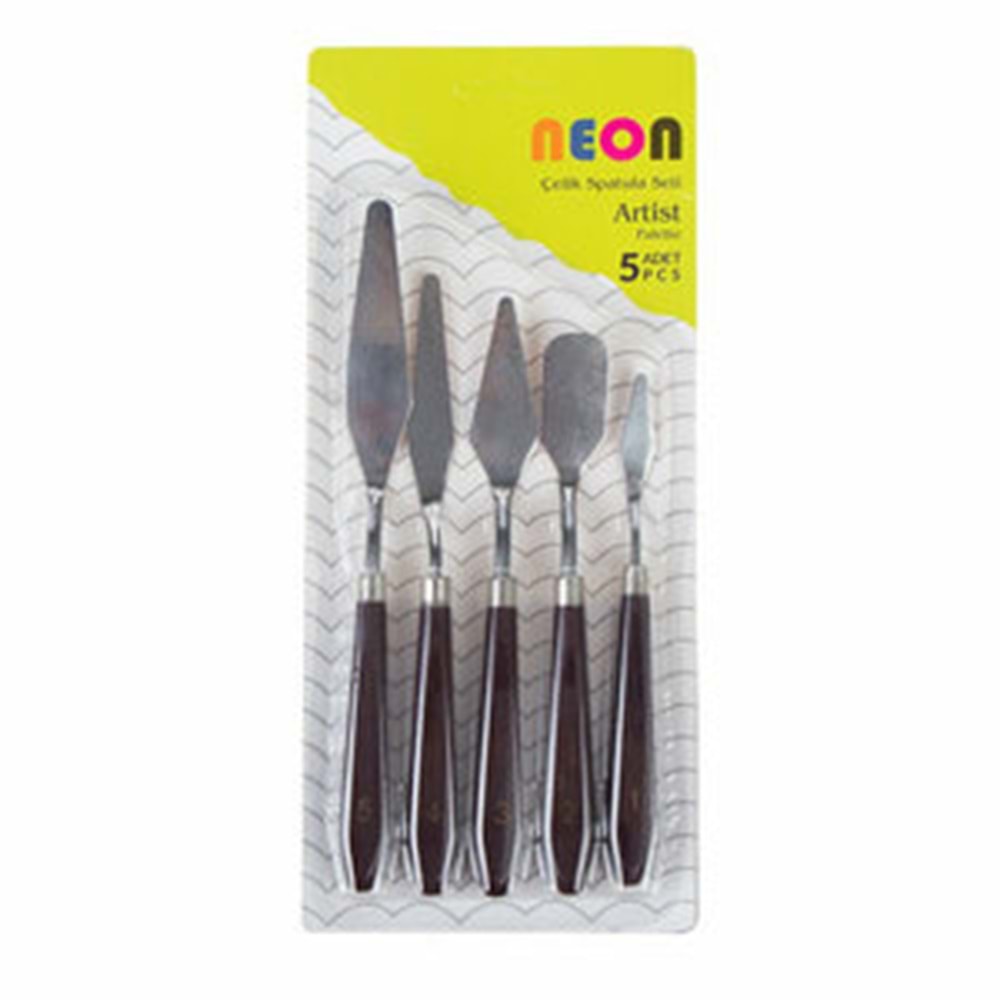 SPATULA-NEON ÇELİK SET PKT*5