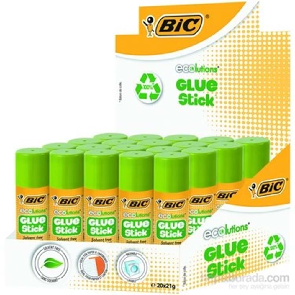 STİCK YAPIŞTIRICI-BİC ECO GLUE 21GR PKT*20