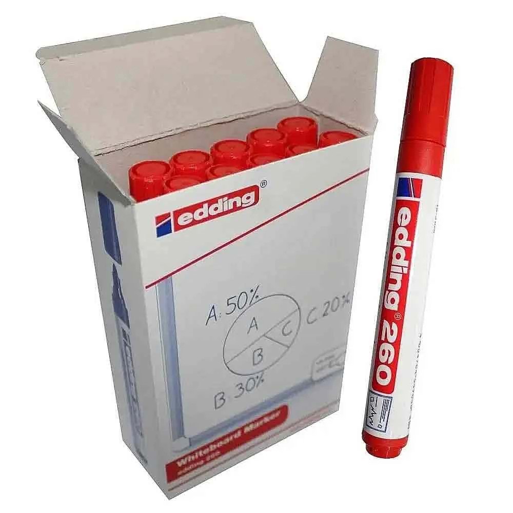 TAHTA KALEMİ-EDDİNG 260 SERİ PKT*10-KIRMIZI