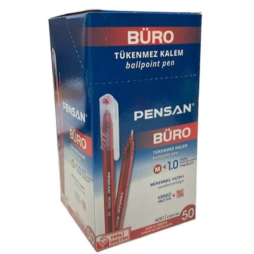 TÜKENMEZ KALEM-PENSAN BÜRO 1,0 PKT*50-KIRMIZI
