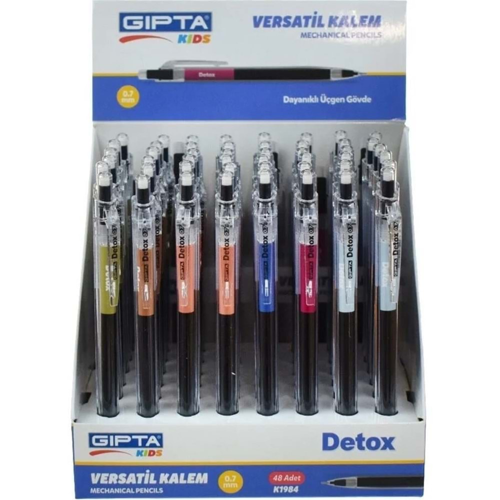 VERSATİL KALEM-GIPTA DETOX 0,7 6-RENK PKT*48