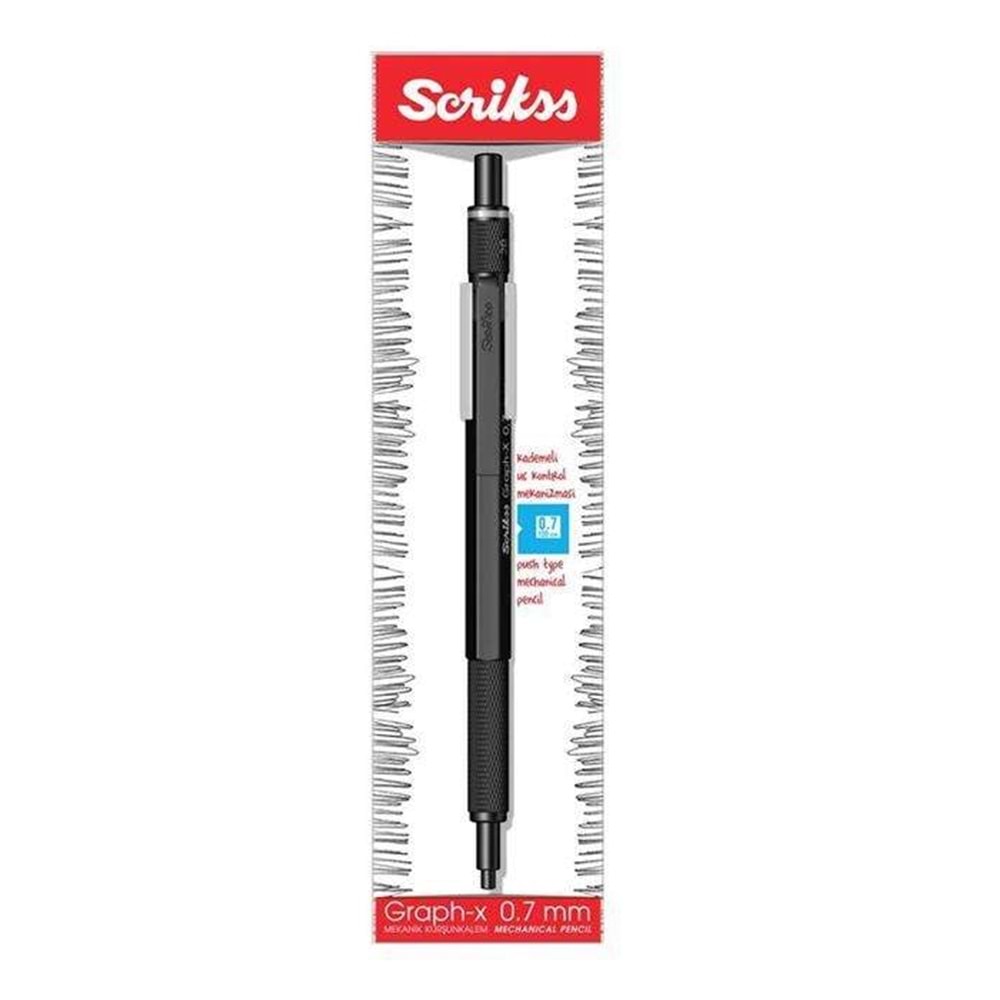 VERSATİL KALEM-SCRİKSS GRAPH-X METAL 0.7*SİYAH