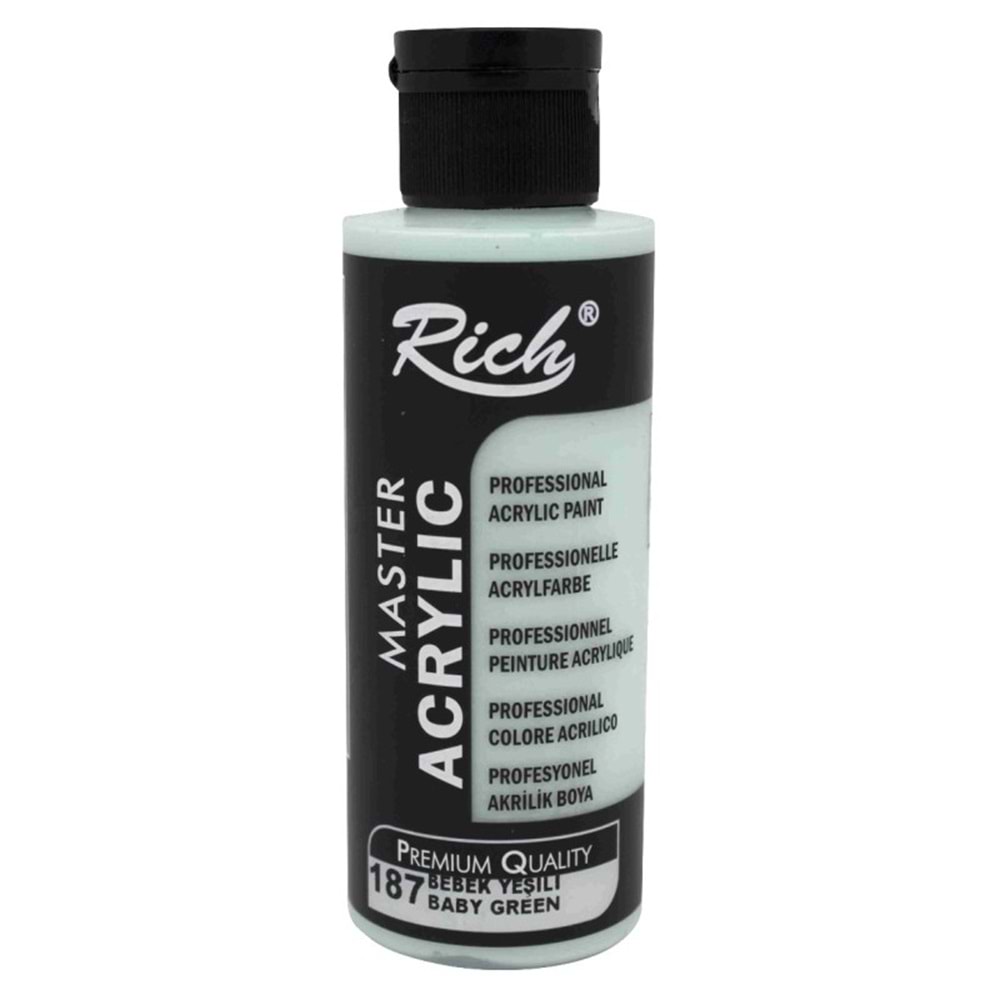 AKRİLİK BOYA-120CC RİCH-187 BEBEK YEŞİLİ