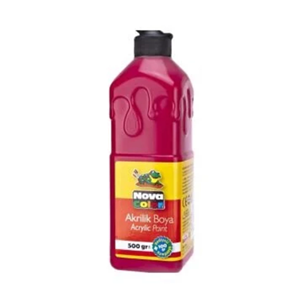 AKRİLİK BOYA-500GR NOVA COLOR NC-382*KIRMIZI