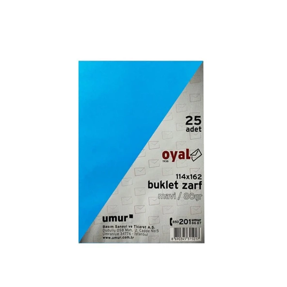 ZARF-BUKLET UMUR 80GR PKT*25-MAVİ