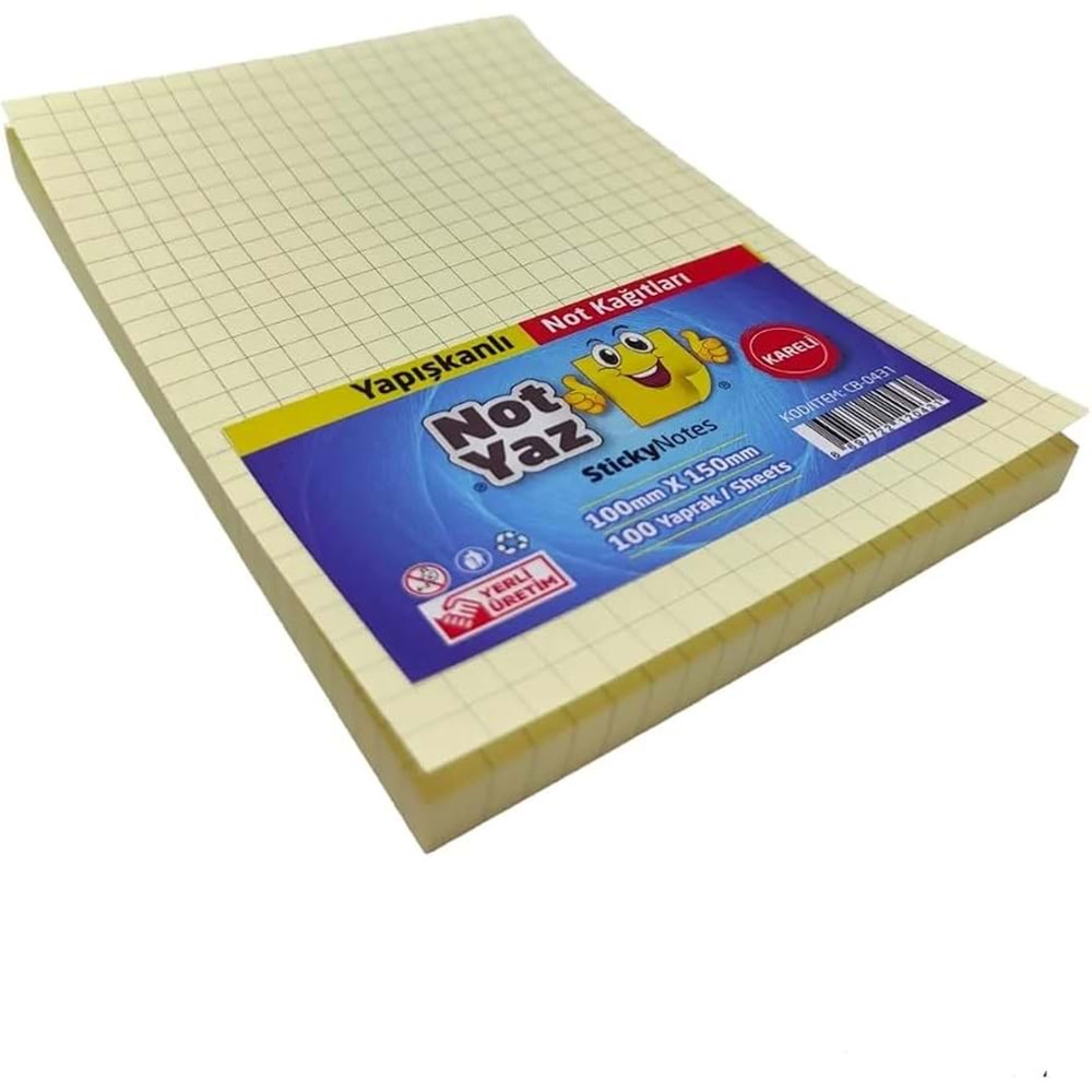 NOTYAZ-YAPIŞKANLI NOT KAĞIDI KARELİ-80 YP.*YNK-1483