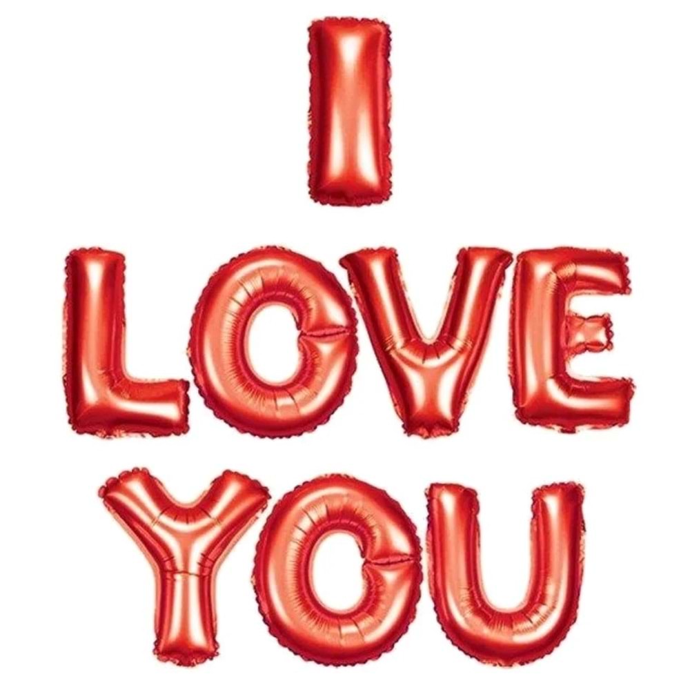 BALON FOLYO I LOVE YOU*KIRMIZI
