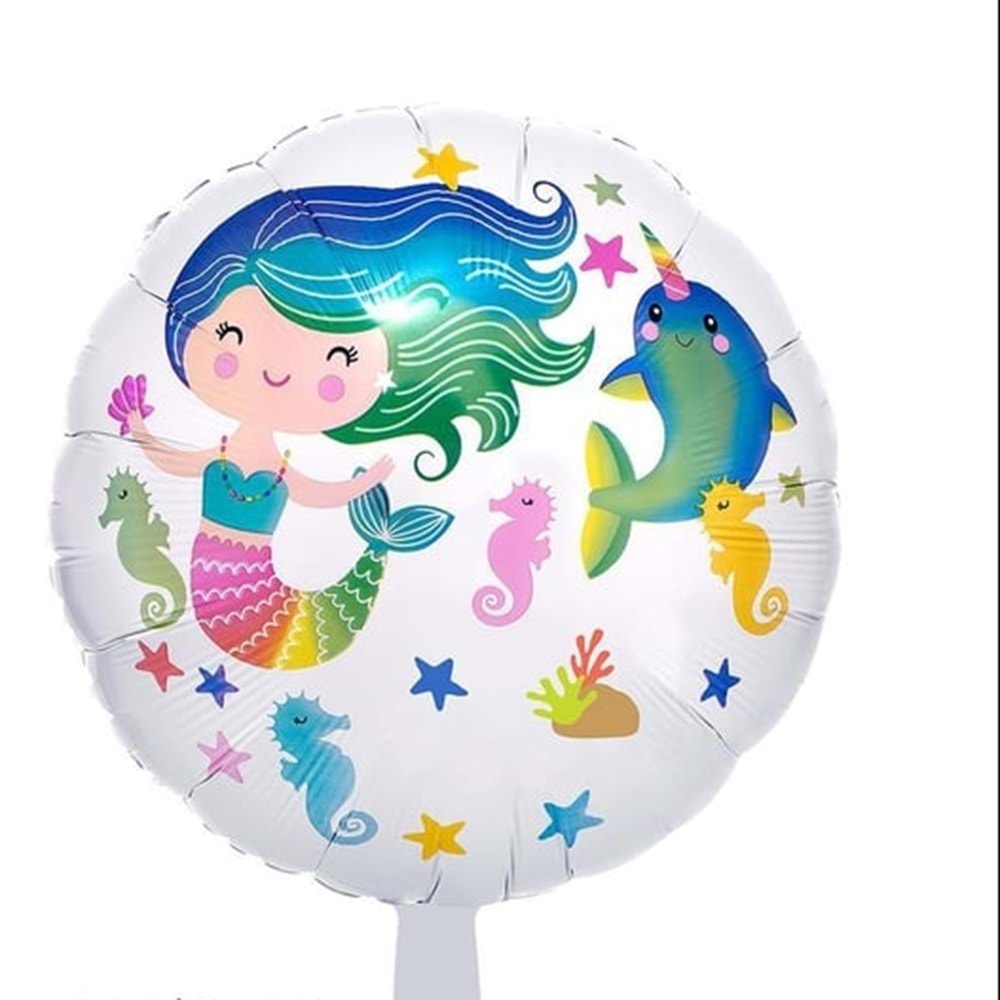 BALON FOLYO YUVARLAK*DENİZ KIZI
