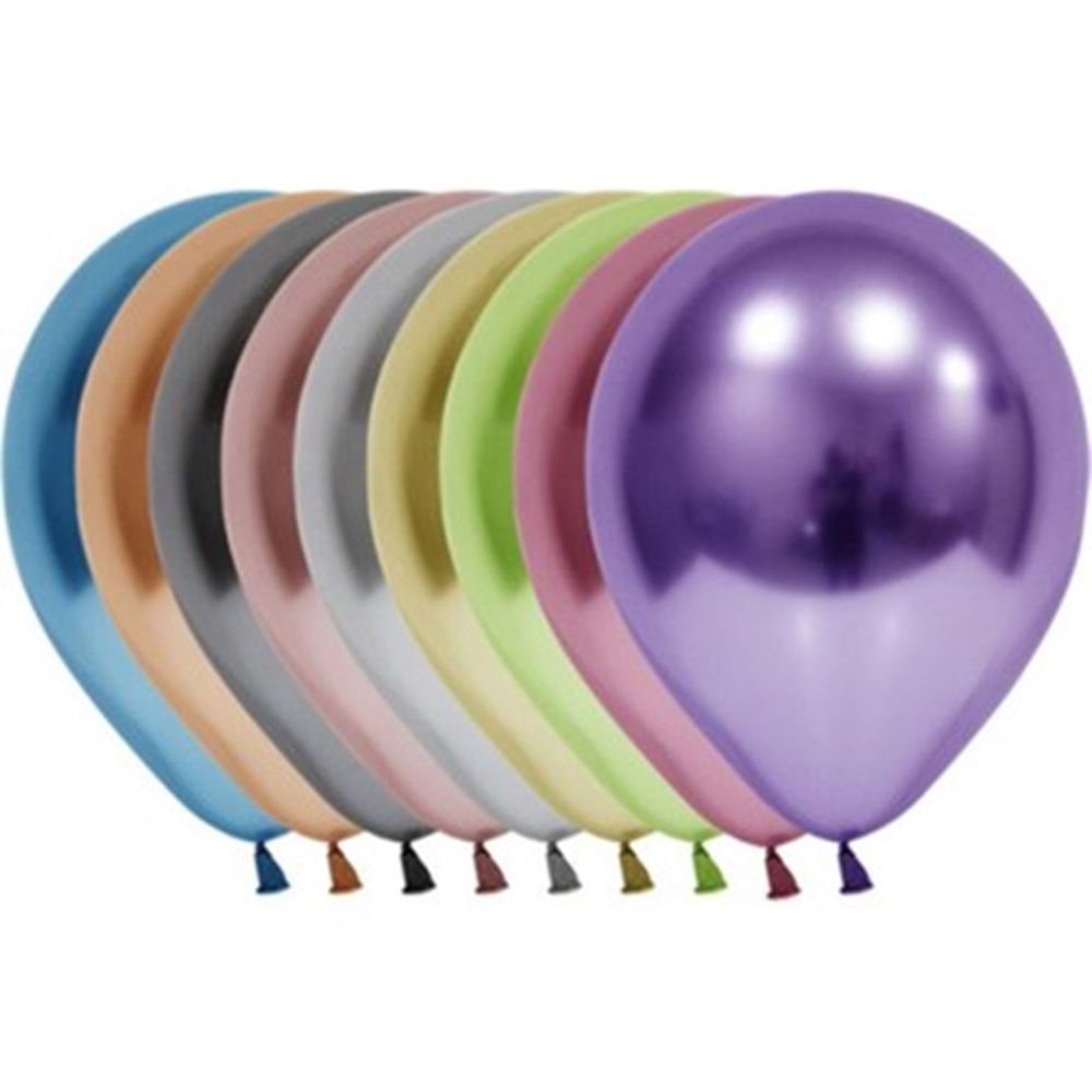 BALON METALİK 12 INCH MİX PKT*6