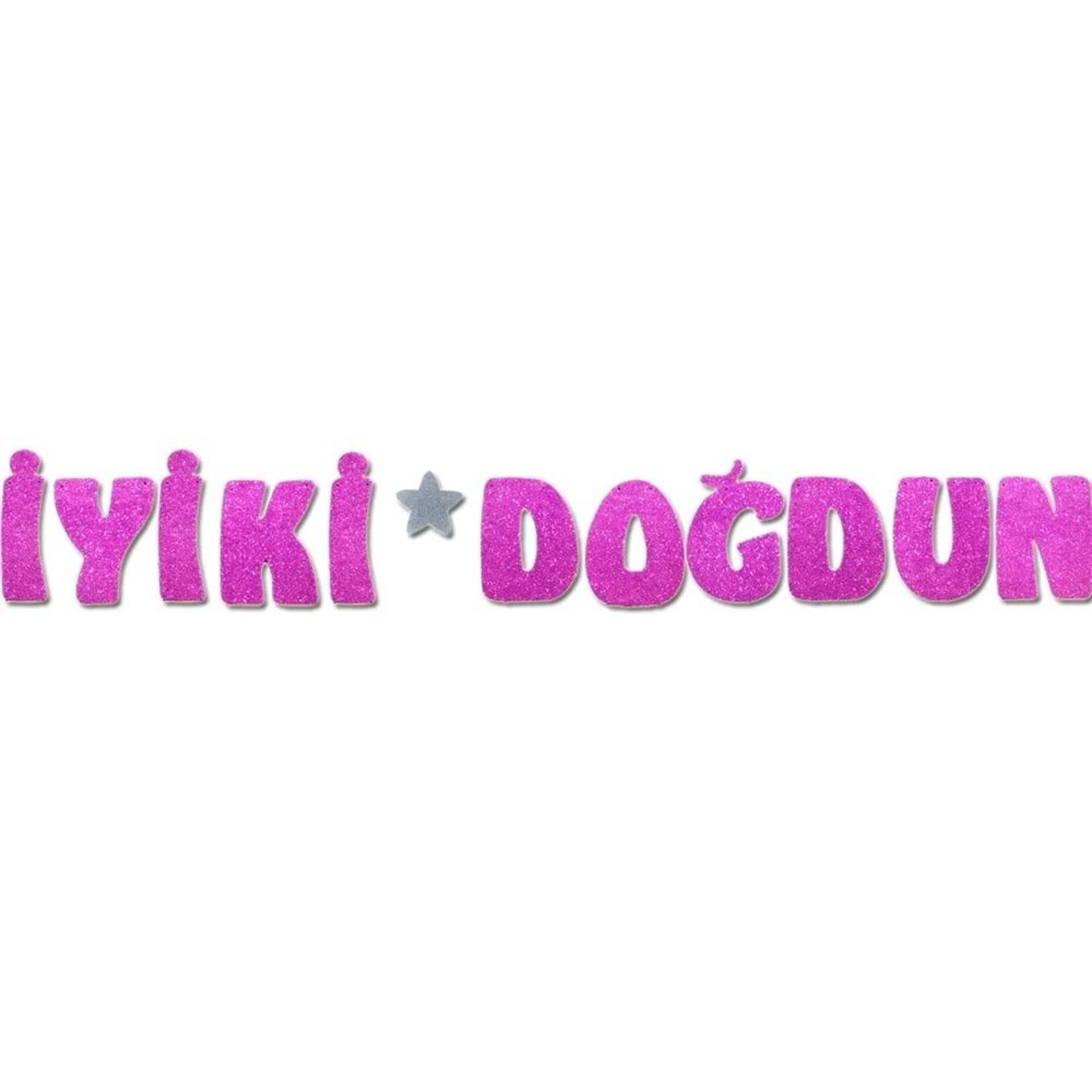 SİMLİ EVA UZAR YAZI-İYİ Kİ DOĞDUN*PEMBE