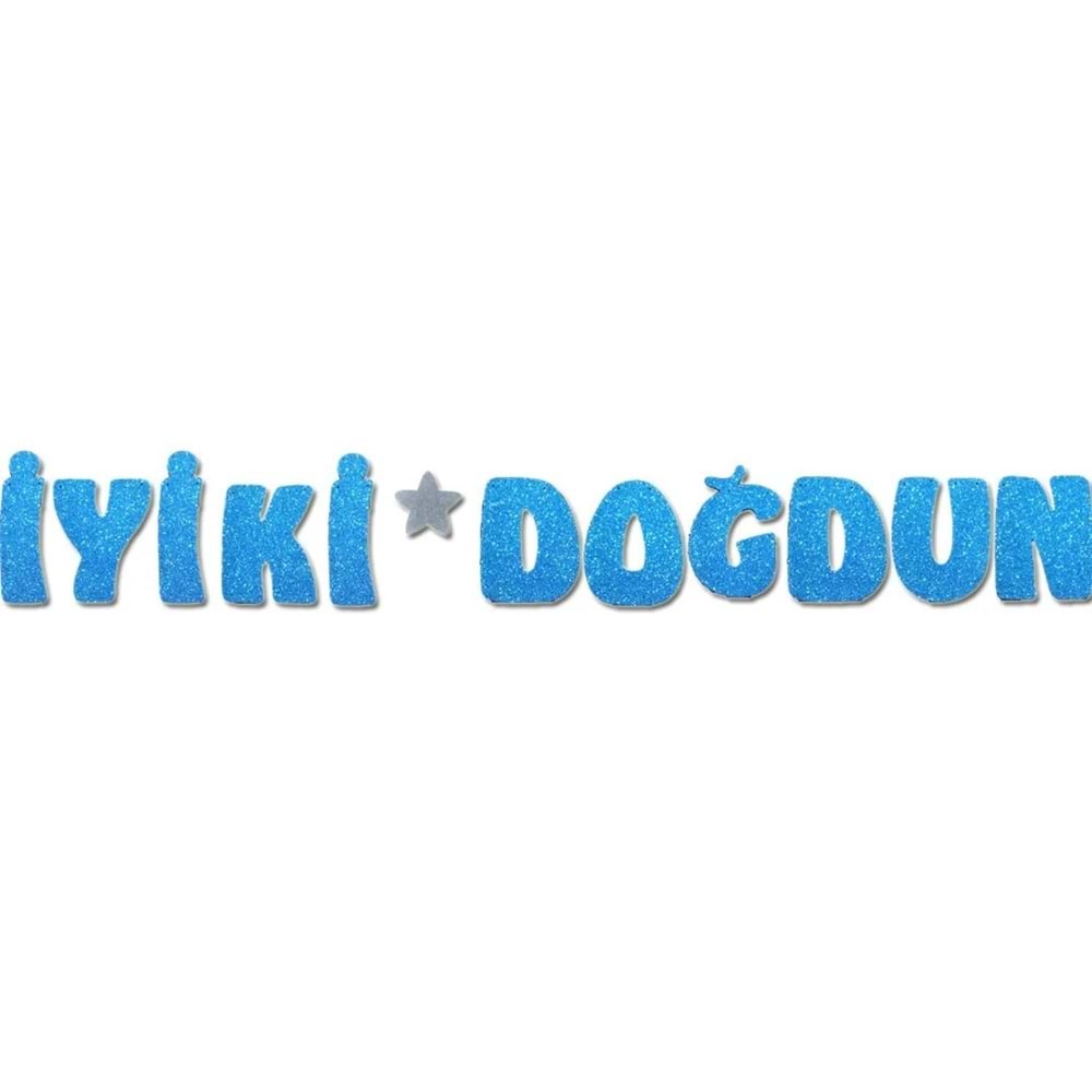 SİMLİ EVA UZAR YAZI-İYİ Kİ DOĞDUN*MAVİ