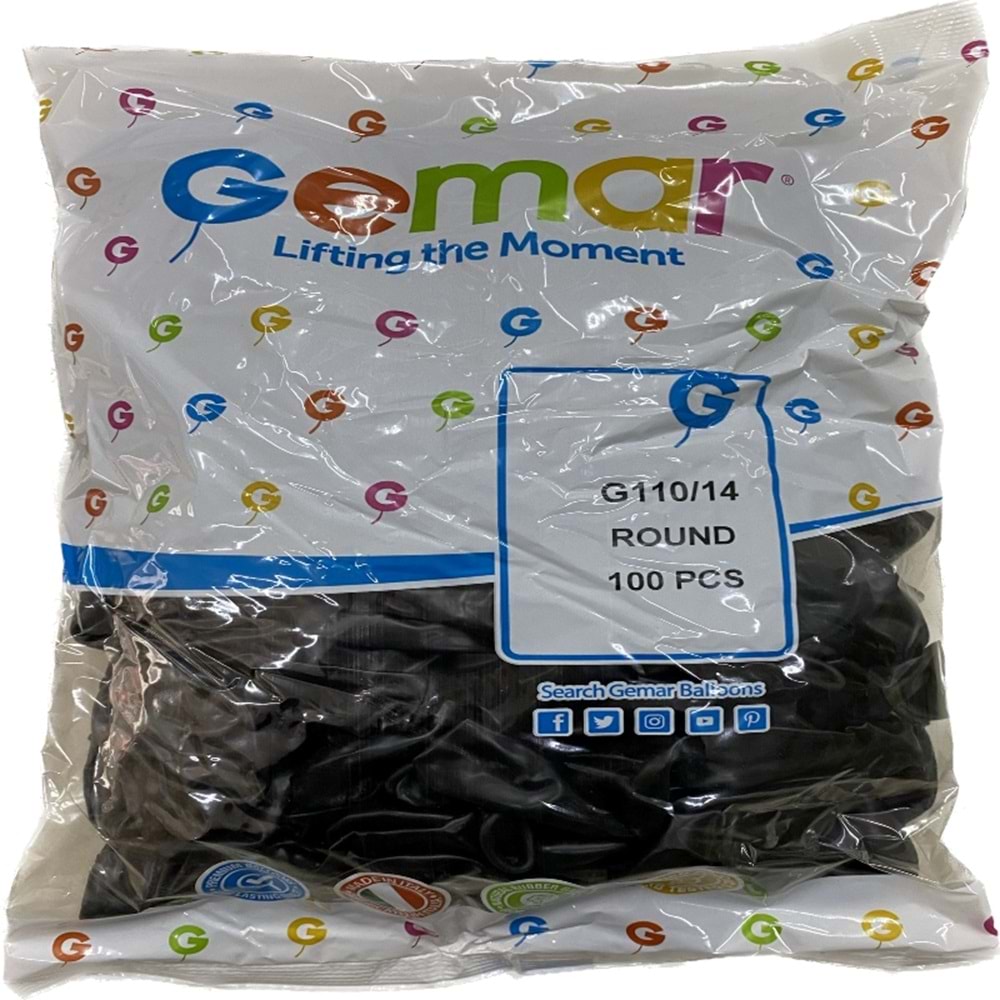 BALON-METALİK GEMAR PKT*100-SİYAH