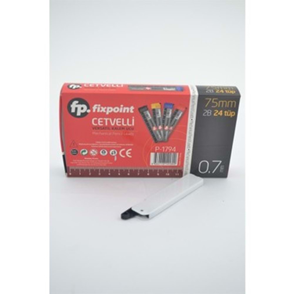 KALEM UCU-FİXPOİNT CETVELLİ 2B 75MM 0.7 PKT*24