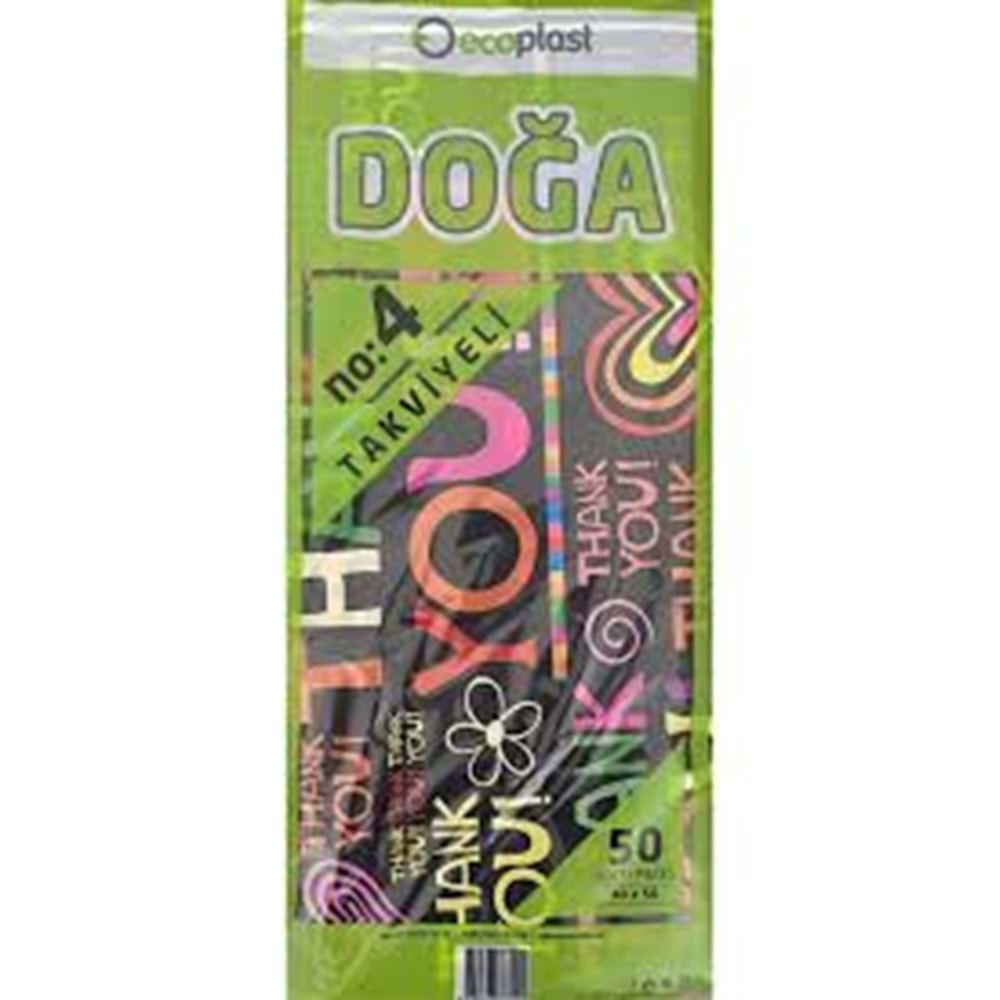 POŞET TAKVİYELİ-NO.4 40x50 DOĞA PLST.PKT*50