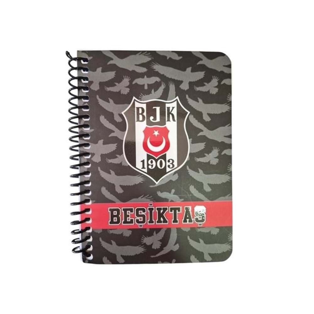 NOT DEFTERİ A-6 TARAFTAR SPİRALLİ 72YP*BEŞİKTAŞ
