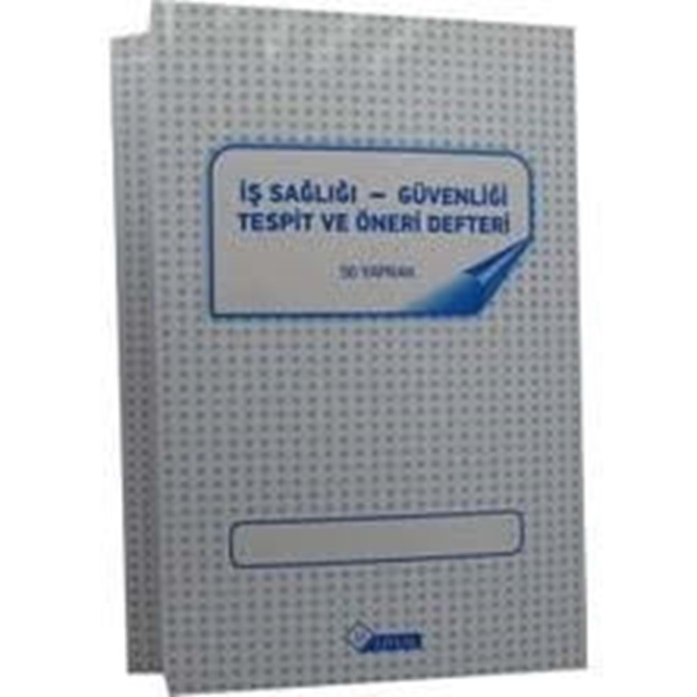 İŞ SAĞLIĞI VE GÜV.TESPİT ÖNERİ DEFTERİ*24YP.