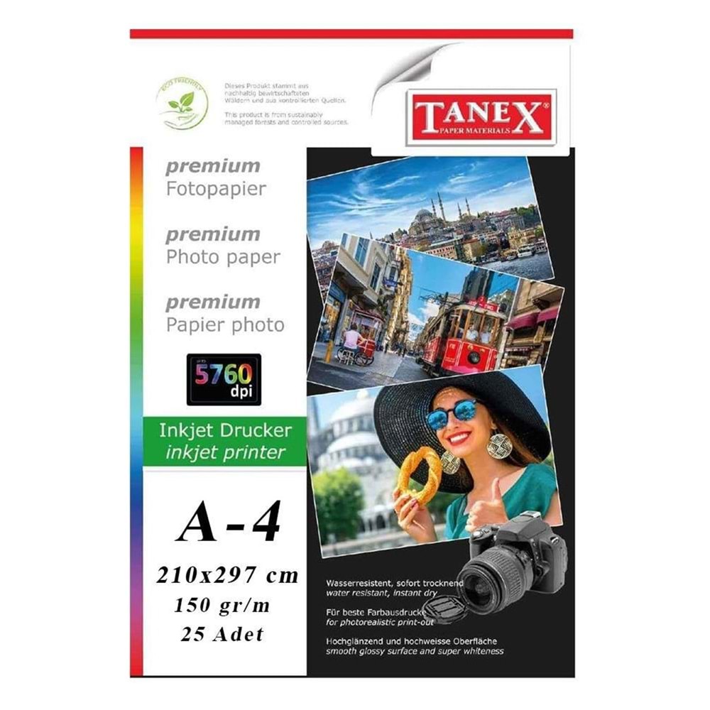 FOTOĞRAF KAĞIDI-A4 INJEKT 150GR. PKT*25