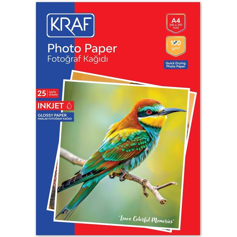 FOTOĞRAF KAĞIDI-A4 180GR.PKT*25