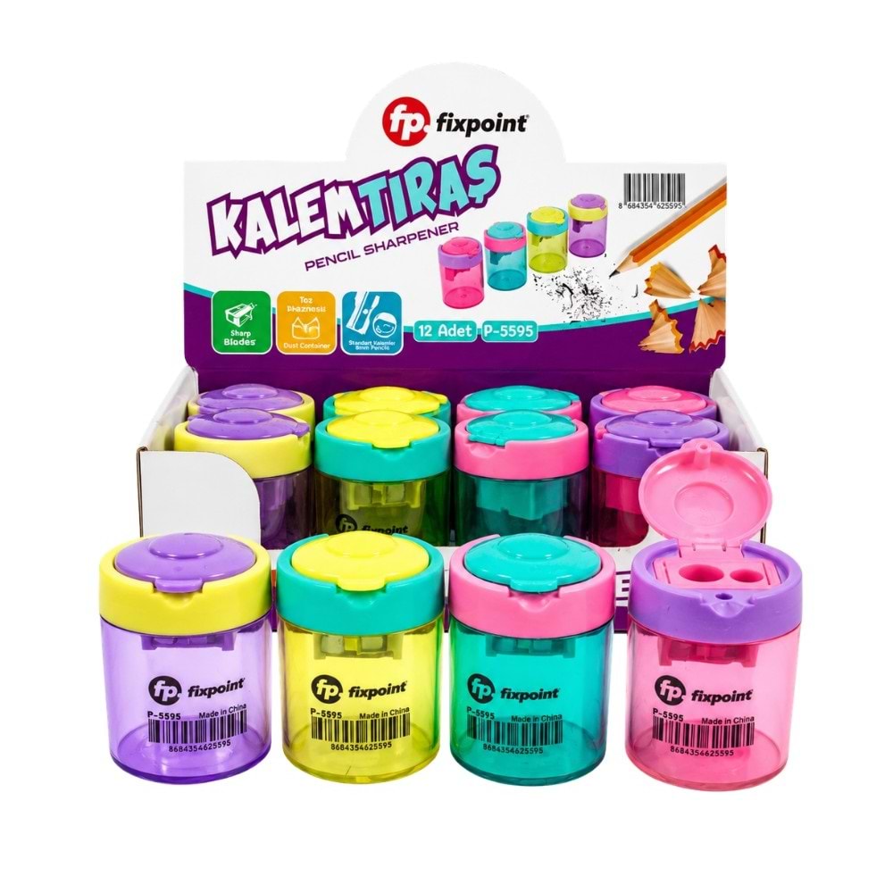 KALEMTRAŞ-FİXPOİNT ÇİFTLİ PASTEL P-5595 PKT*12