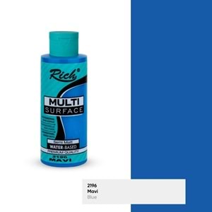 AKRİLİK BOYA-MULTİ SURFACE 120CC.RİCH*2196-MAVİ